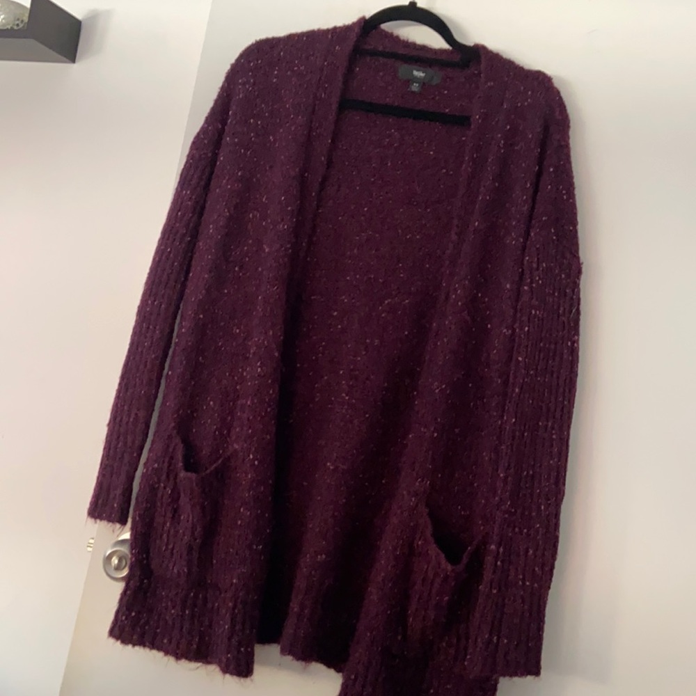 Purple sweater cardigan